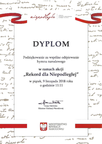 dyplom niepodlegla