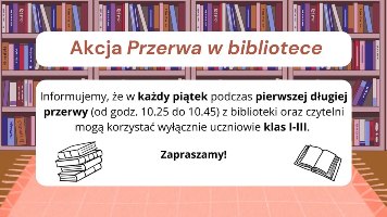 m przerwa biblioteka